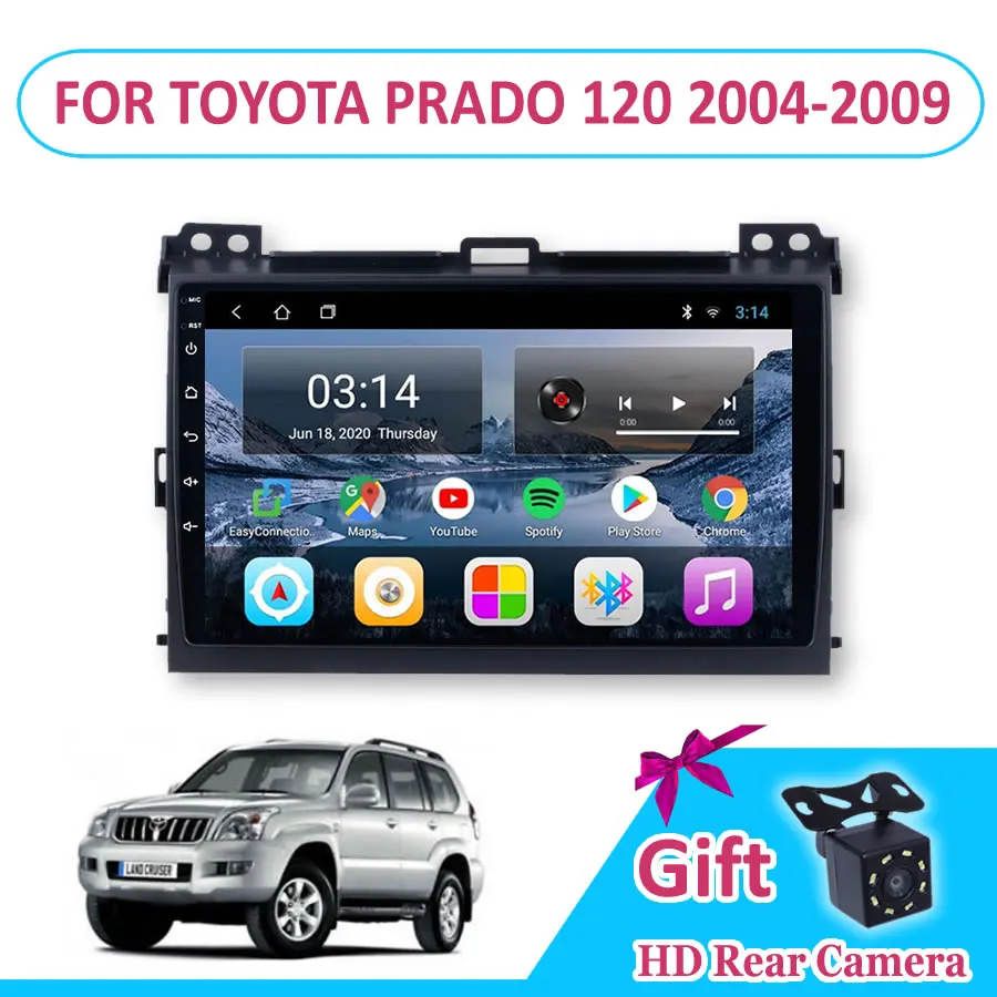9 ''IPS Android 0 автомобильное радио мультимедиа TOYOTA PRADO 120 2004-2009 GPS навигация Navi