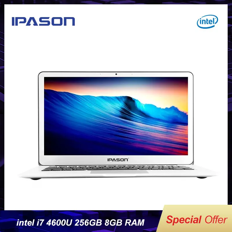 IPASON LapBook 14 дюймов Бизнес портативных ПК Intel 4600U 8G Оперативная память 256G SSD Windows 10