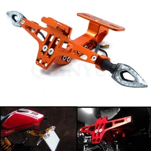 Универсальный мотоцикл номерной знак рамка Кронштейн с светодиодный сигнал кронштейн для Yamaha FZ1 FZ6 фазер FZ8 FZ6R XJ6 MT-07 MT-09 SR