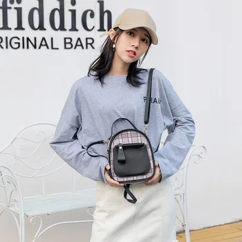 

Korean Checkered Women's MINI Backpack Women's Small Backpack 2020 New Women's Backpack