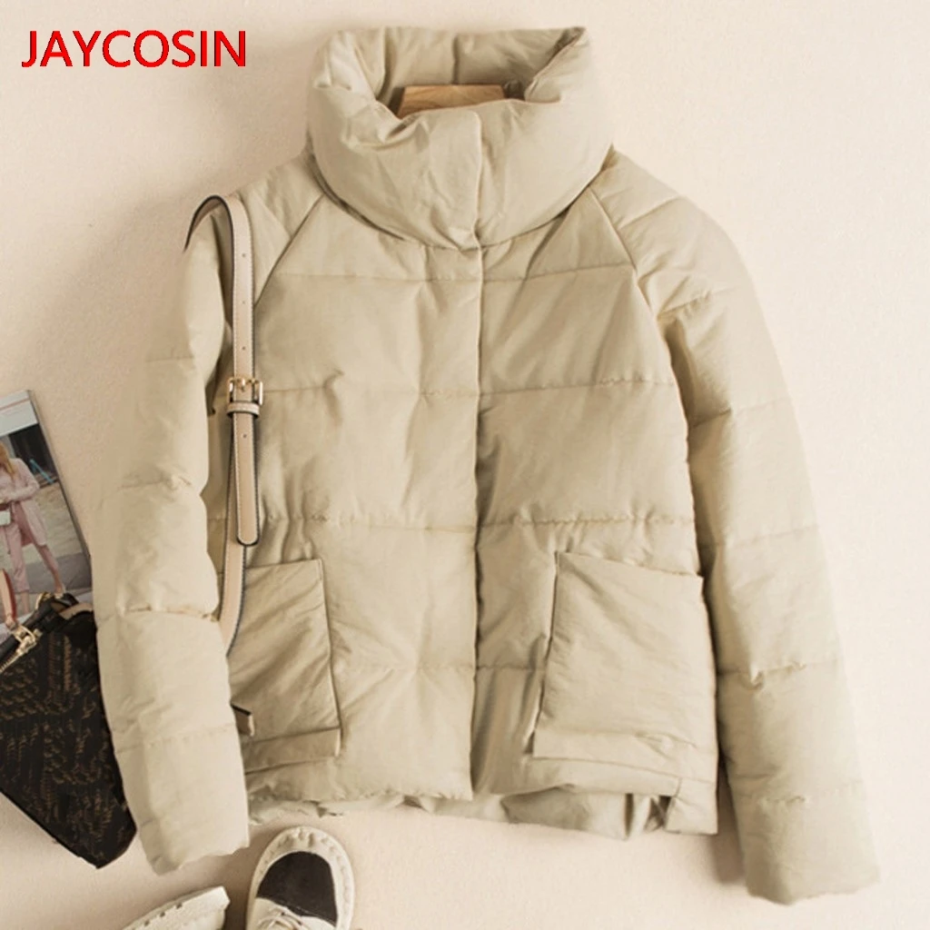 JAYCOSIN женские парки Женская модная Свободная верхняя одежда короткие куртки с хлопковой подкладкой пальто с капюшоном с карманами Новое поступление L400902