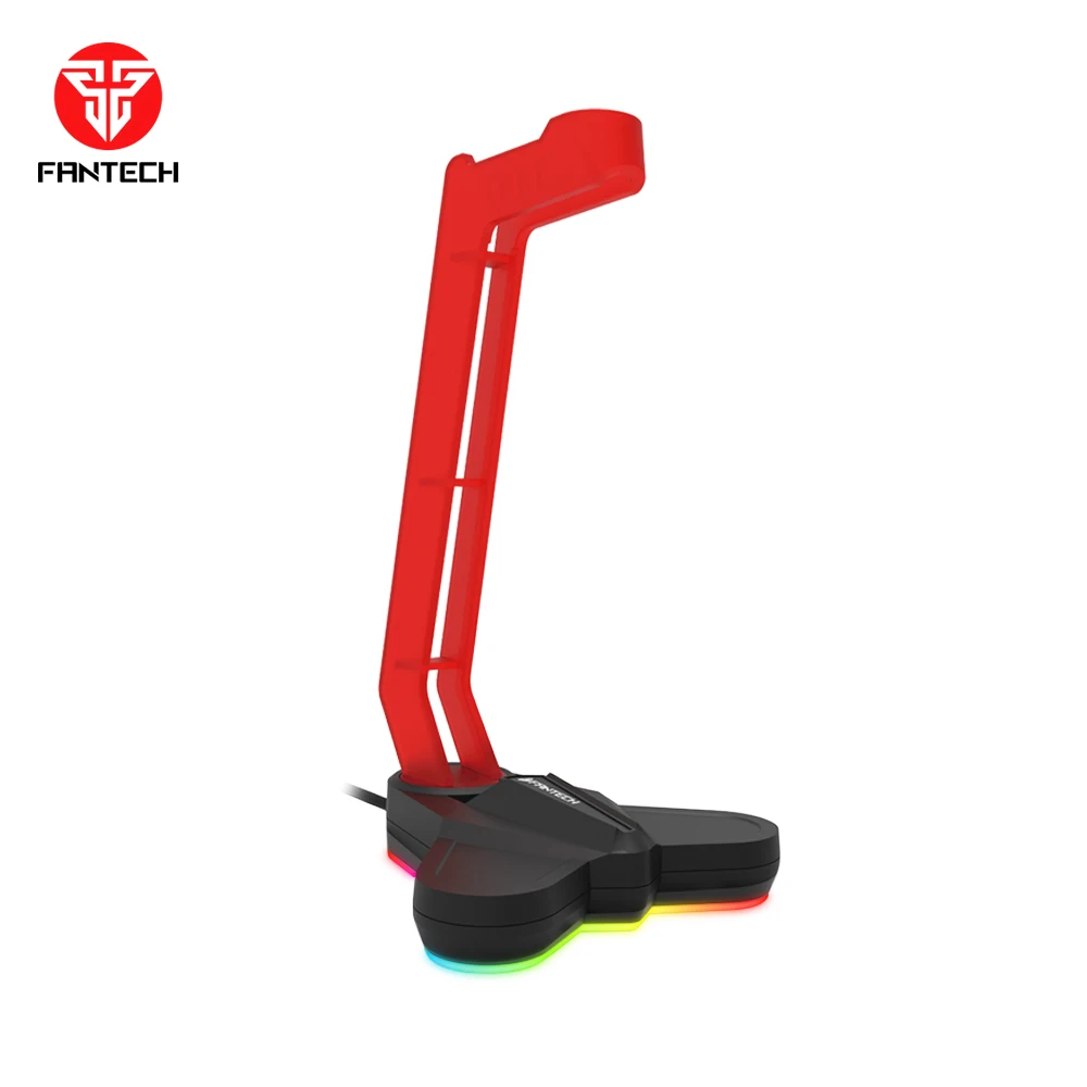 Красный FANTECH AC3001S RGB Подставка для наушников 14x15x26,5 см противоскользящая натуральная резина и в нижней части Df соединение для наушников геймера - Цвет: Красный