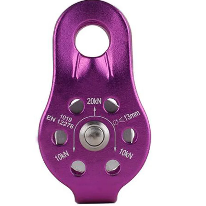 Rock Climbing Pulley Fixed Sideplate Single Sheave Pulley Outdoor Survival Tool High Altitud Traverse Hauling Gear