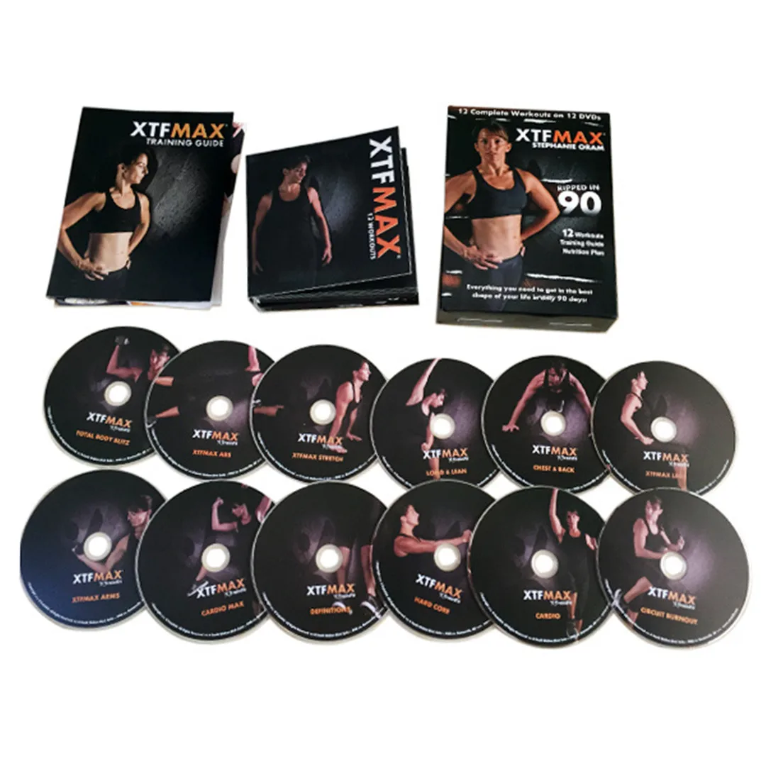 XTFMAX 90 день DVD тренировка Программа 12 упражнений видео тренировка календарь фитнес