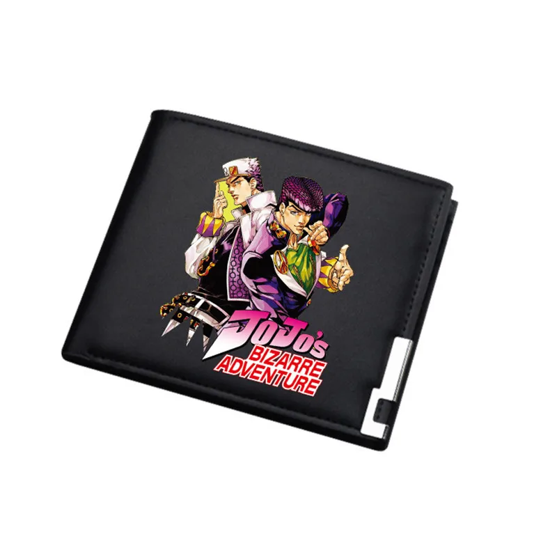 JoJo's Необычные Приключения деньги сумка студентов ID держатель для карт из искусственной кожи короткий кошелек унисекс мультфильм Carteira подарок портмоне - Цвет: 8