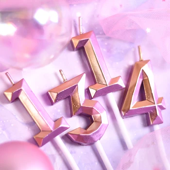 

Cakelove 1 Pcs Happy Birthday Cake Topper Blue Pink Number 0123456789 Candles Birthday Cake Decoration for Candy Bar Baby Shower