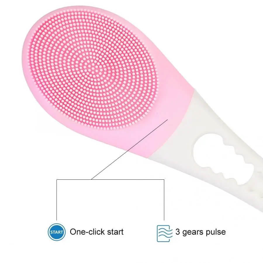 Электрическая щетка для ванны, очищающая тело, Успокаивающая, с длинной ручкой, водонепроницаемая, Массажная щетка для душа, аксессуары для ванной