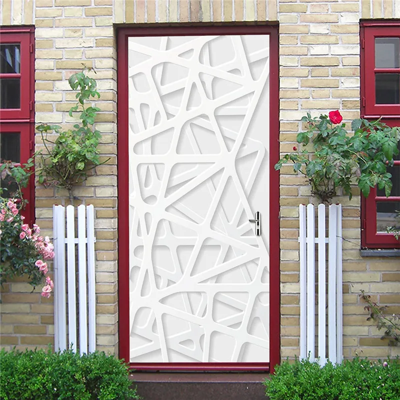 Современный свежий дизайн, наклейка на дверь, летний Приморский Пейзаж, для гостиной, кухни, декор для холодильника, наклейка на дверь, тематический плакат - Цвет: DZMT024