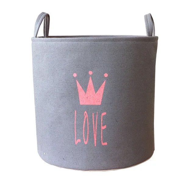 1PC Laundry Basket Nordic Style Cotton and Linen Collapsible Dirty Hamper Large Laundry Basket Storage Basket Toy Storage Bucket