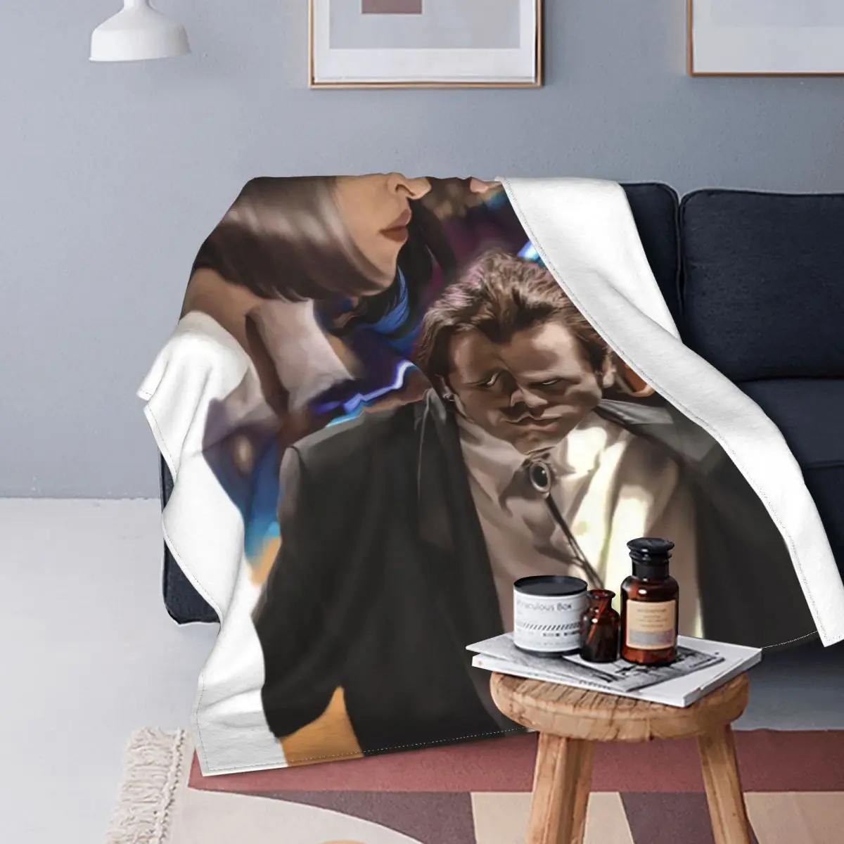

Mia Vincent Vega Velvet Throw Blanket Pulp Fiction Dance Blanket for Bed Bedroom Ultra-Soft Quilt