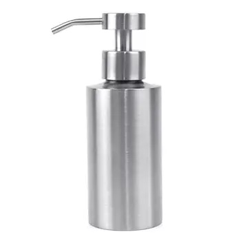 

250ml Hand Soap Pump Bottle Stainless Steel Foam Lotion Shampoo Liquid Dispenser