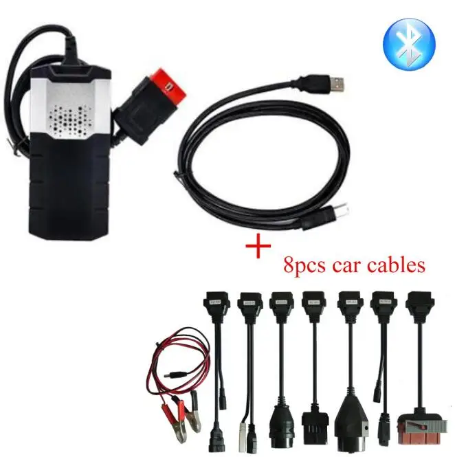 Obd obd2 сканирование для delphis vd ds150e cdp,0 keygen программное обеспечение vd TCS cdp Bluetooth usb автомобильный Грузовик диагностический инструмент для autocoms - Цвет: bluetooth with cable