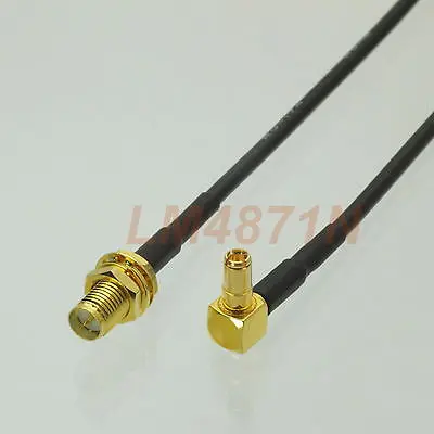 

DHL/EMS 50 LOTS cable TS9 male right angle to RP.SMA female plug bulkhead RG174 6" pigtail -d2