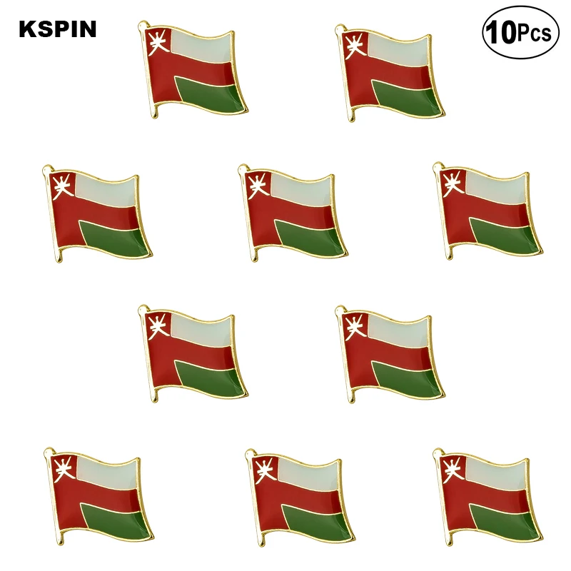 Oman Flag Lapel Pin badge Brooch Pins Badges 10Pcs a Lot | Дом и сад