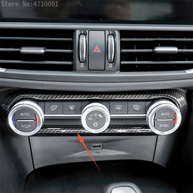 Carbon-Fiber-For-Alfa-Romeo-Giulia-Stelvio-2016-2017-2018-ABS-Chrome-Center-Air-Conditioning-Adjustment (3)