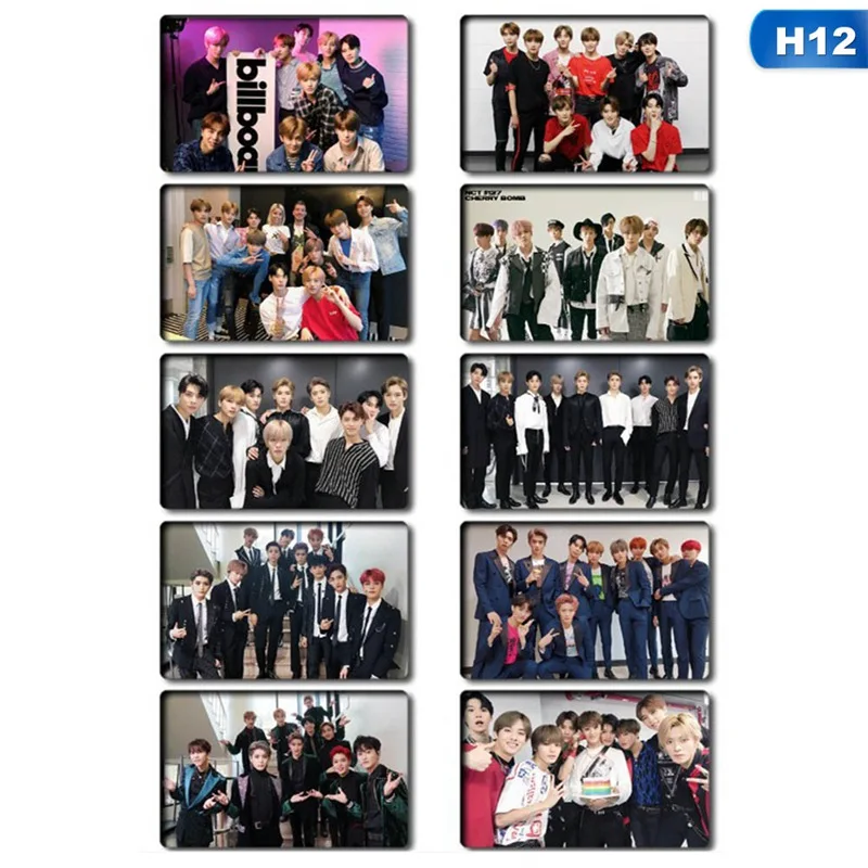 10 шт./лот K-POP NCT 127 альбом самостоятельный автограф Фотокарта DIY бумажные карты плакат - Цвет: 12