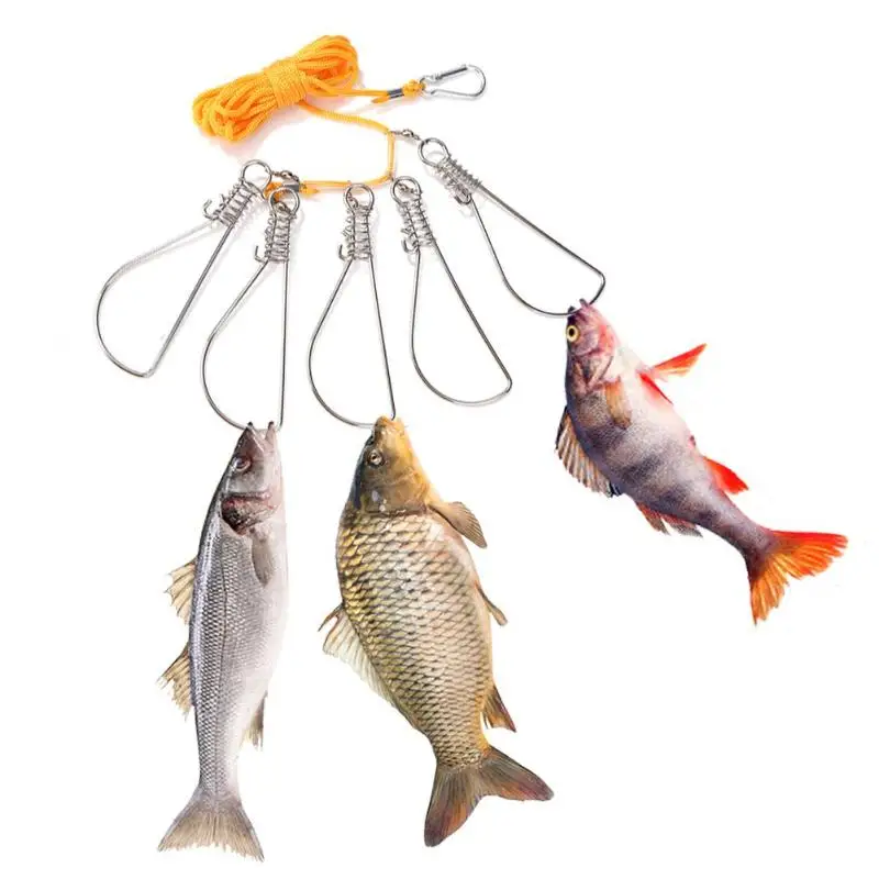 

Durable Fishing Lock Buckle Not Easy to Fall Off Stainless Steel Buoyancy Live Fish Lure Locks Belt 5m Fishing Lock Buckle