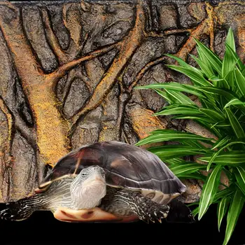 

3D Foam Rock Stone Aquarium Background Board Decor Foam Board for Reptile Fish Tank 60x45cm FAS6