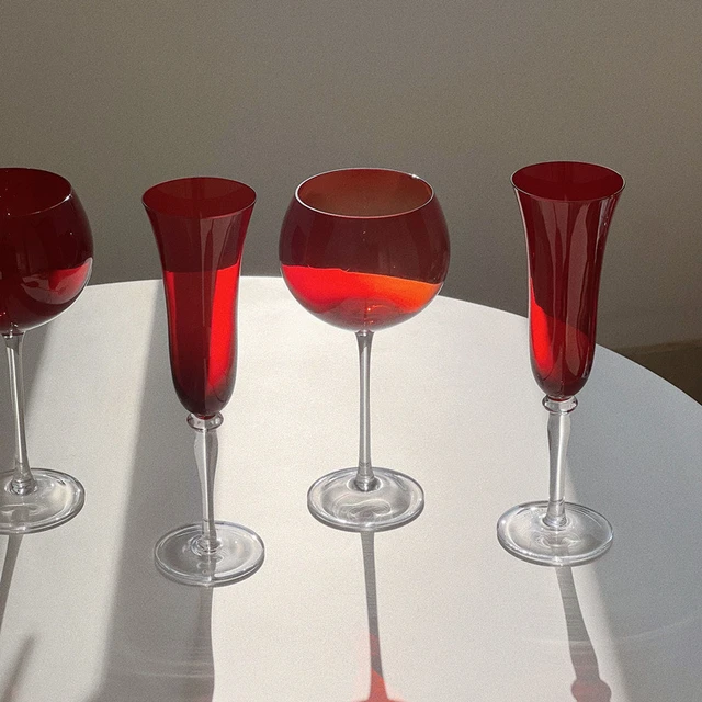 Verre à vin en relief, gobelet élégant, verres, rose, or - AliExpress