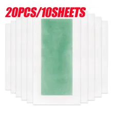 20 шт./листы двустороннее использование рулон для удаления волос восковые полоски для депиляции воск Эпилятор бумага для лица/ног Крем для удаления волос