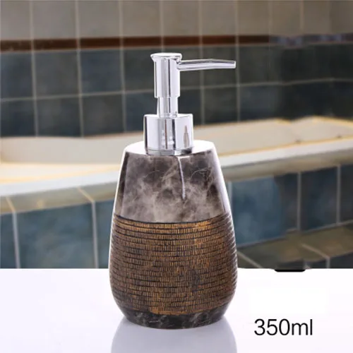 Coffee JINSERTA мраморный керамический диспенсер для мыла, пресс для суб-бутылки, Роскошный домашний отель KTV для ванной комнаты, дезинфицирующий шампунь для мытья тела - Цвет: Coffee