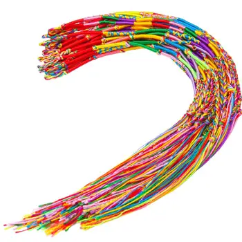 

50pcs Kids birthday party favor Braided Bracelets friendship cords wedding party supply bridesmaid gift
