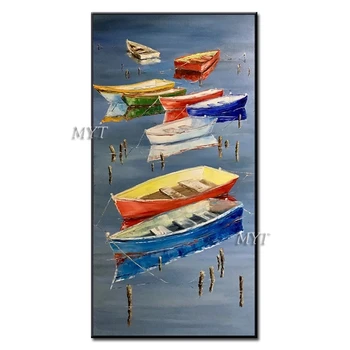 

Abstract Handmade Sea Sailboat Art Knife Oil Painting Palette Canvas Oil Paintings Wall Art Home Wall Canvas Art Decoration