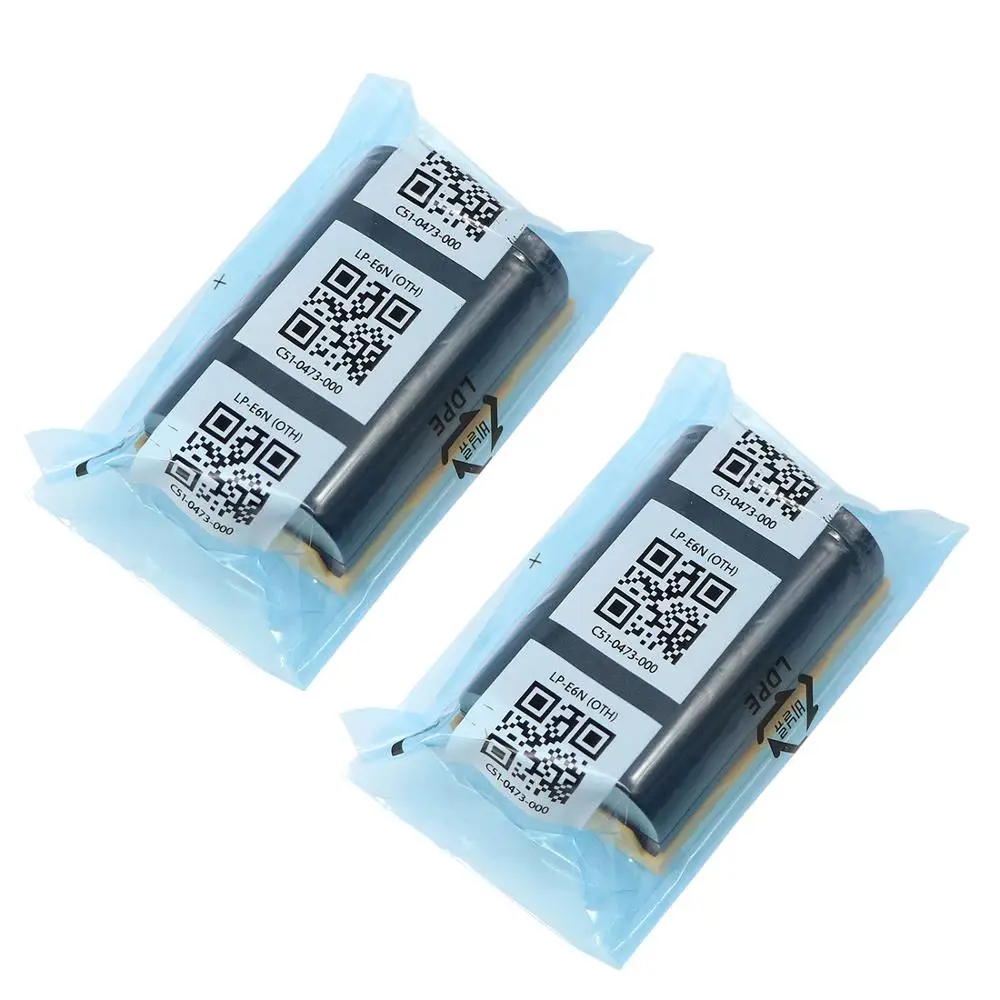 Аккумулятор LPE6N LP-E6N мА ч 2 шт. для камер Canon EOS R 90D 80D 70D 60D 60Da 5D Mark IV III 5DS 5DSR 6D 7D II |