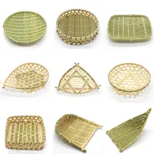 

Handmade Large Capacity Bamboo Fruit Basket Snack Trays Woven Storage Basket Organizer Food Storage for Home