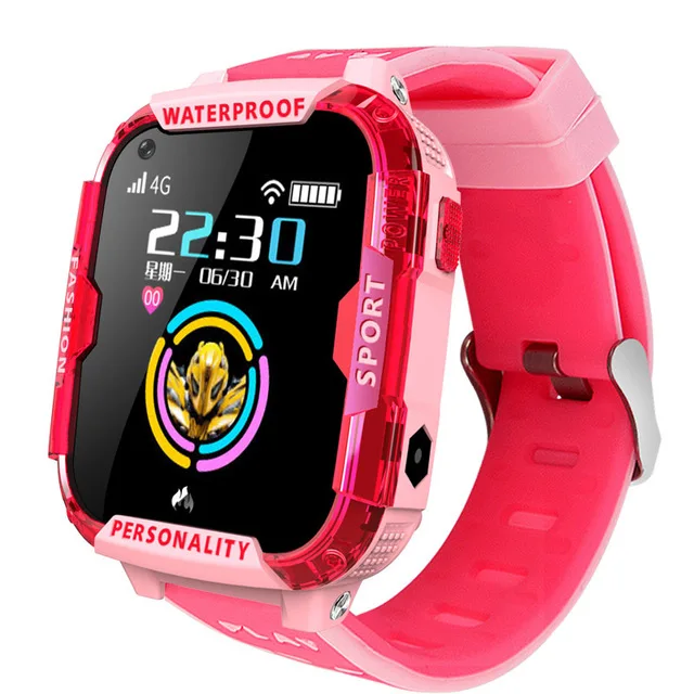  4G Child IPX7 Waterproof Smart Remote Camera GPS WI-FI Kids Students Smartwatch Video Call Monitor 