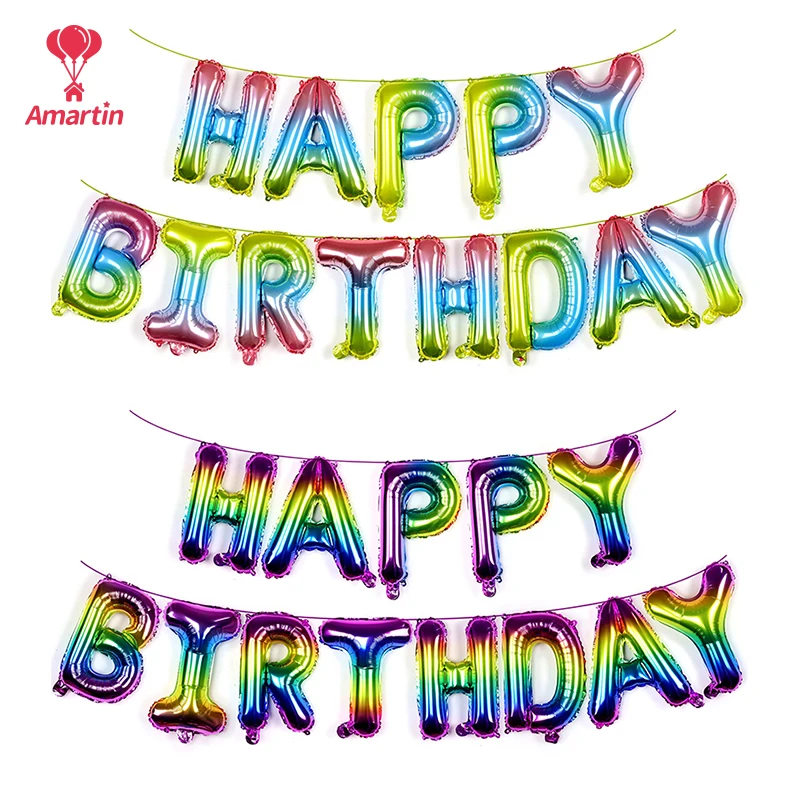 

Happy birthday Decoration Balloons Rose Gold Letter Foil Ballons Baby Shower Birthday Party Decorations Boy Girl Kids Party Favo