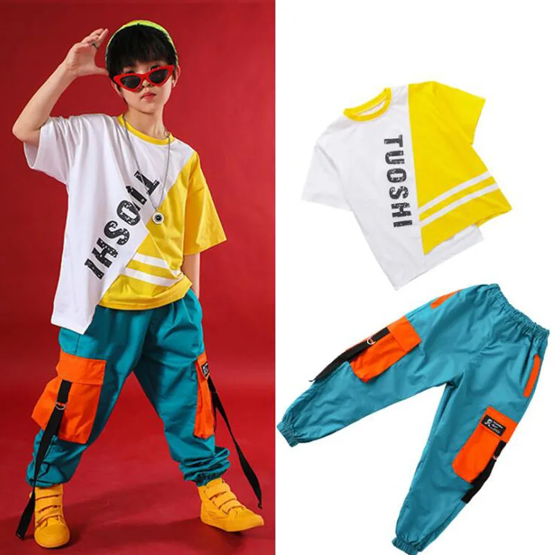 Детские повседневные штаны; укороченный свитер; рубашка; одежда в стиле хип-хоп; одежда для джазовых танцев; костюм для девочек; одежда для бальных танцев; уличная одежда