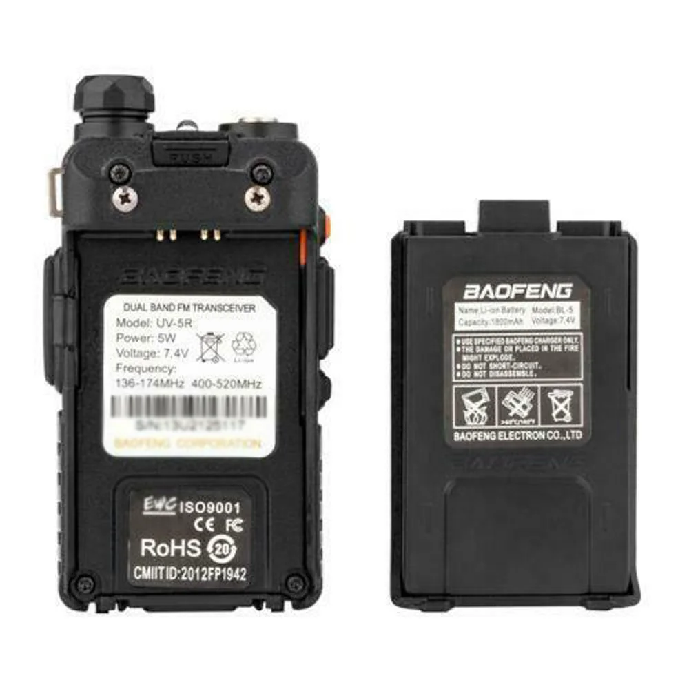 Для BAOFENG UV-5R Двухдиапазонная рация 136-174/400-520 МГц 5 Вт Тип вилки: вилка стандарта США/вилка стандарта Великобритании/вилка стандарта Австралии/вилка стандарта ЕС