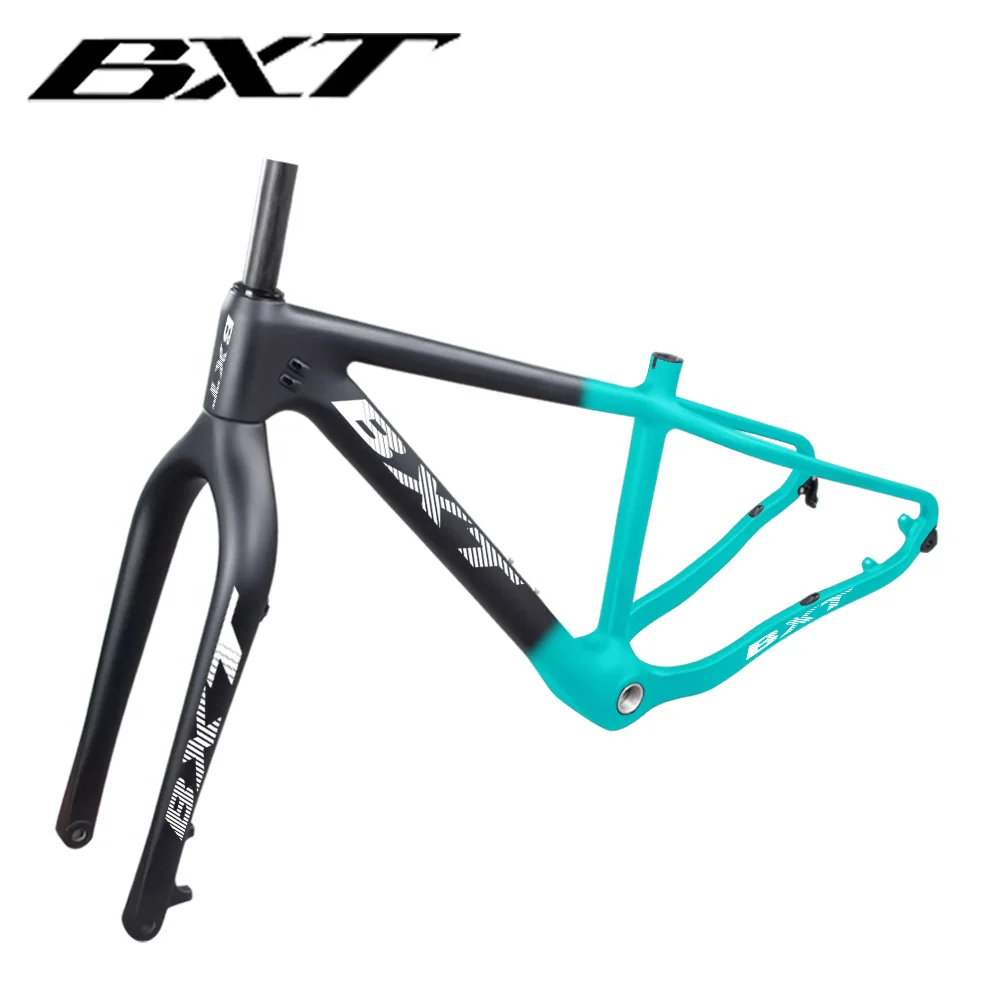 BXT snow carbon fat bike frame Hook rear space 190mm Axle Thru Rear space 197mm 26*4.8 tires snow carbon bike frame+fork bicycle parts bicycle frame