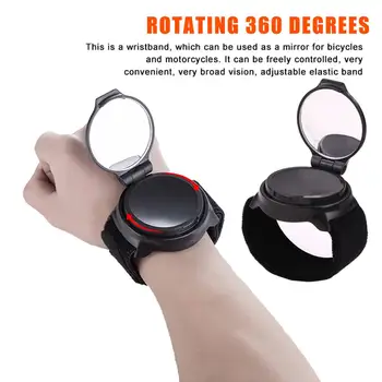 

Bike Mirror Bicycle Back Mirror Cycling 360 degree Rotate MTB Arm Wrist Strap Rear View Bike Accessories Bicycle Rearview
