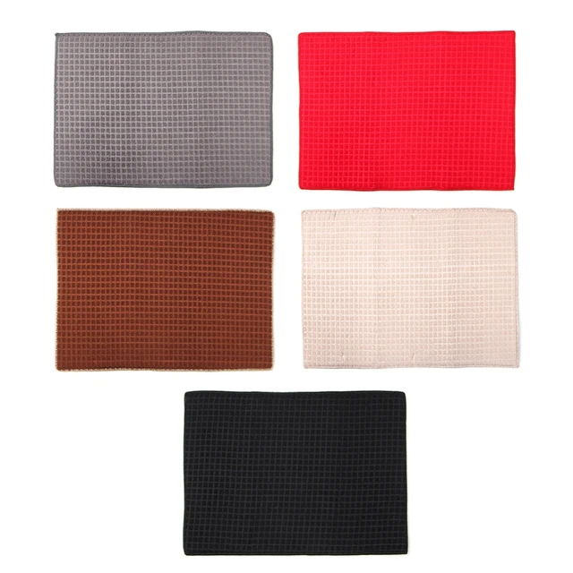 Sinland Soft Super Absorbent Household Dish Drying Mat Kitchen Waffle Weave  Cloth Microfiber Cushion Pad XL 16inx18in 1 Pack - AliExpress
