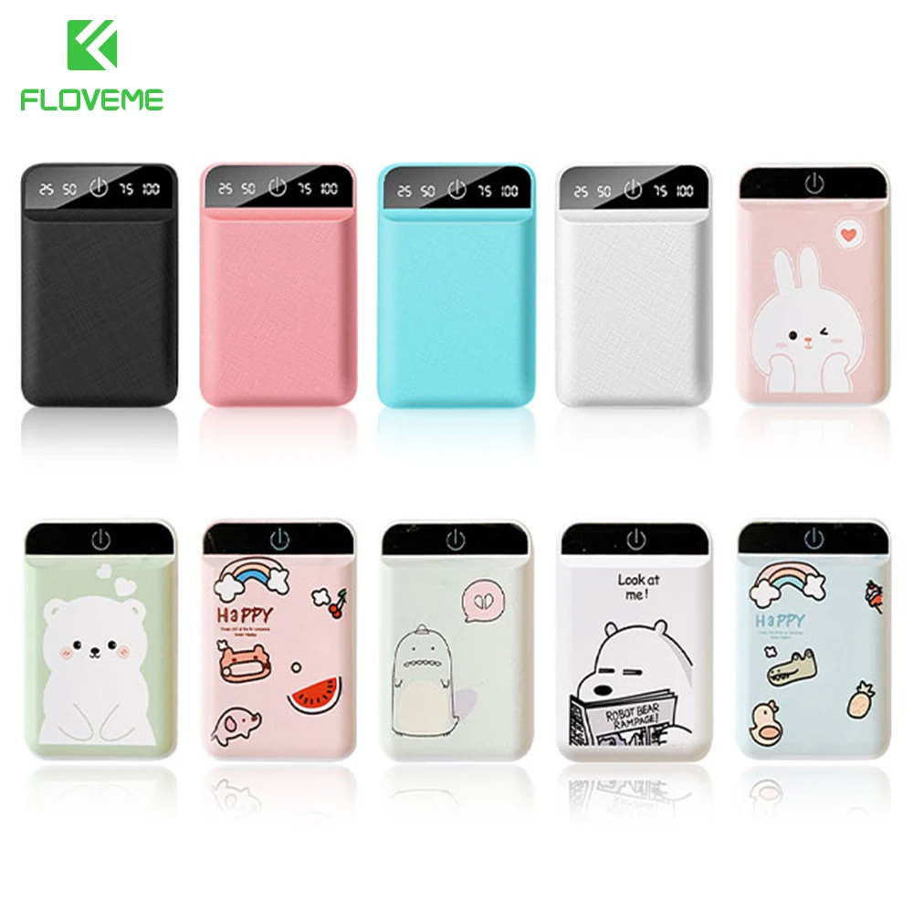 FLOVEME Nette Power Bank 10000 mAh Tragbare Ladegerät Für iPhone Xiao mi mi Mobile Externe Batterie