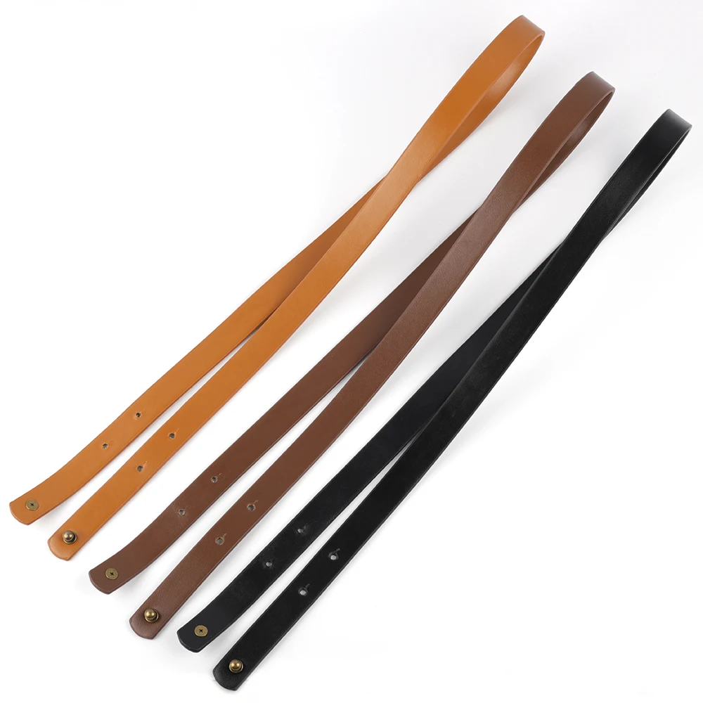 100CM PU Leather Single Shoulder Bag Strap Adjustable Crossbody Strap Accessories for Women DIY Knitting Bag