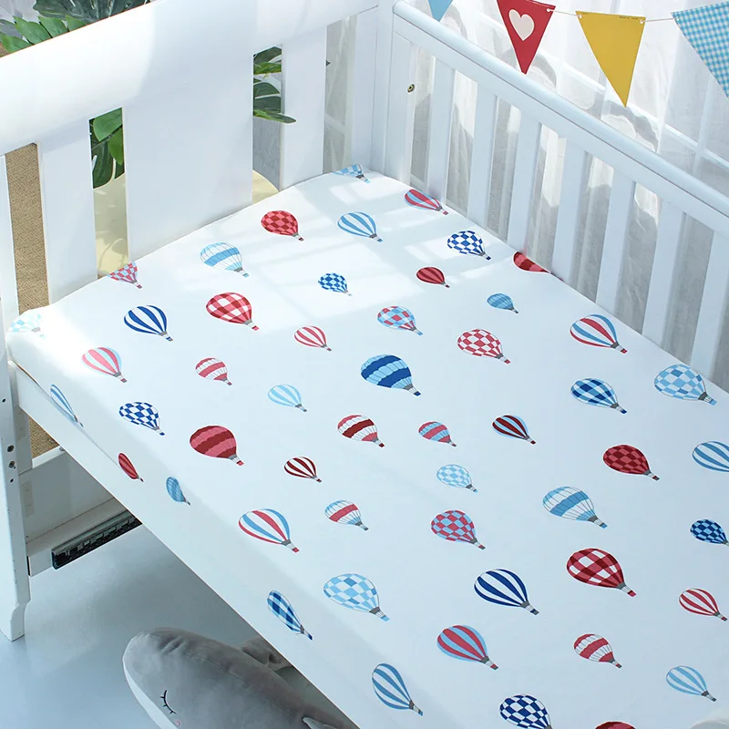 主图_30 Baby Cot Fitted Bed Sheet Cotton Printed Fluorescent-Free Kids Craddle Sheets Children's Bedroom Bedding Sheet 12065 cm