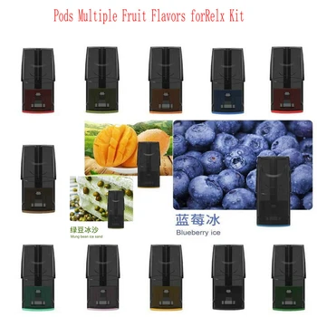 

15PCS,3PC Disposable POD Cartridge Atomizer Ceramic-Coil 2ML E-cigarette Vape Pods Fit for Relx Kit Multiple Fruit Flavors