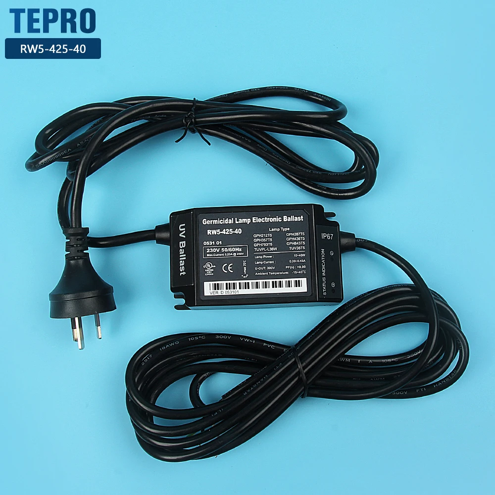 240V T5 10W 18W 28W Stable Performance Electronic Ballasts UVC Lamp