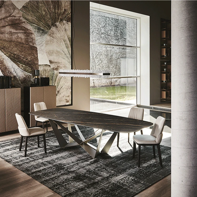Обеденный стол дизайн мраморный обеденный стол набор длинный обеденный стол 8 местный