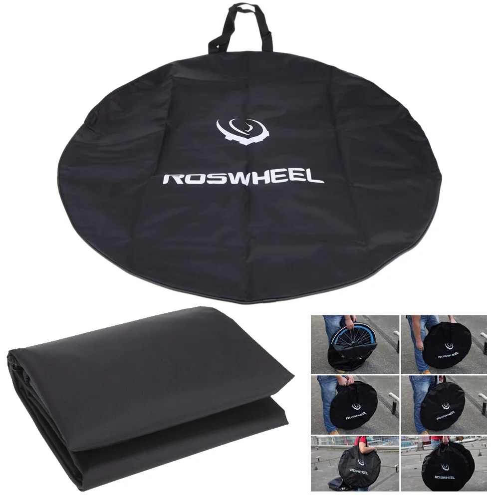 

1pc Bicycle Wheel Bag 26 Inch Carrier Nylon Black Quick release Road Bike