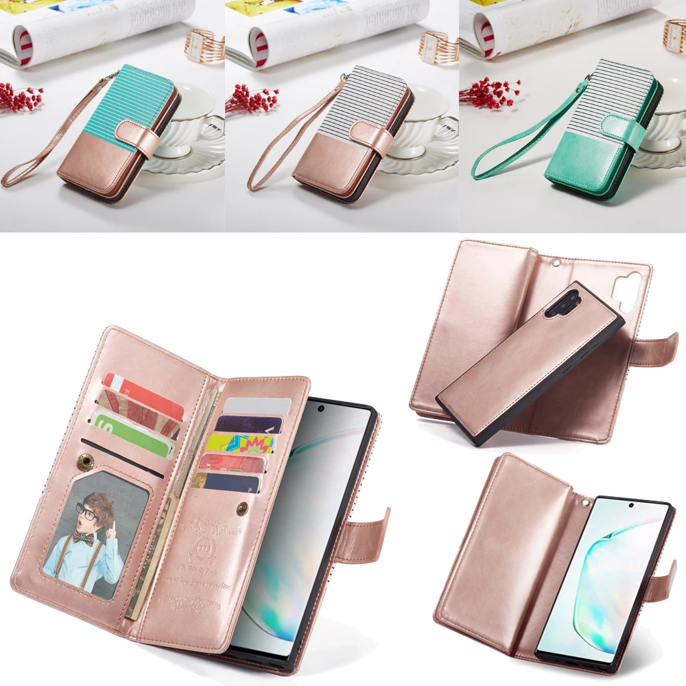 

9 Card Holder Wallet Case for Samsung Galaxy Note 10 Plus Note 9 S10 S9 S8 Plus S10E Flip Leather Detachable Magnetic Phone Case