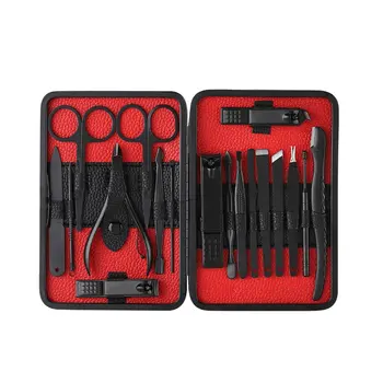 

18pcs/set Nail Cutter Set Portable Travel Hygiene Kit Multifunction Stainless Steel Pedicure Professional Nail Clipper Tool Set