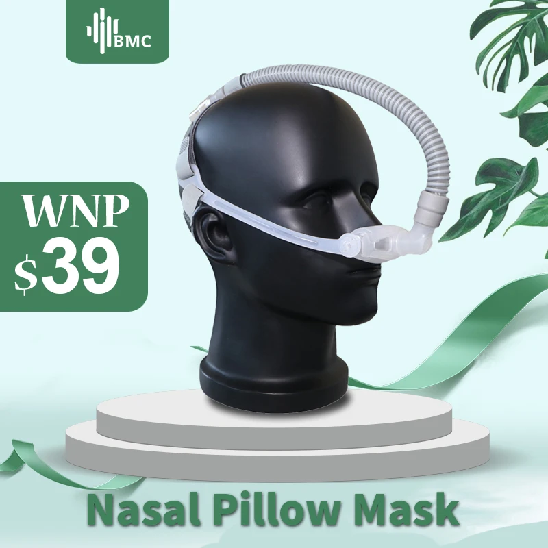 Pаспродажа BMC WNP носовая Подушка CPAP маска силиконовый гель SML Размер Подушка все в медицине маска для сна для храпа и лечения апноэ с поясом