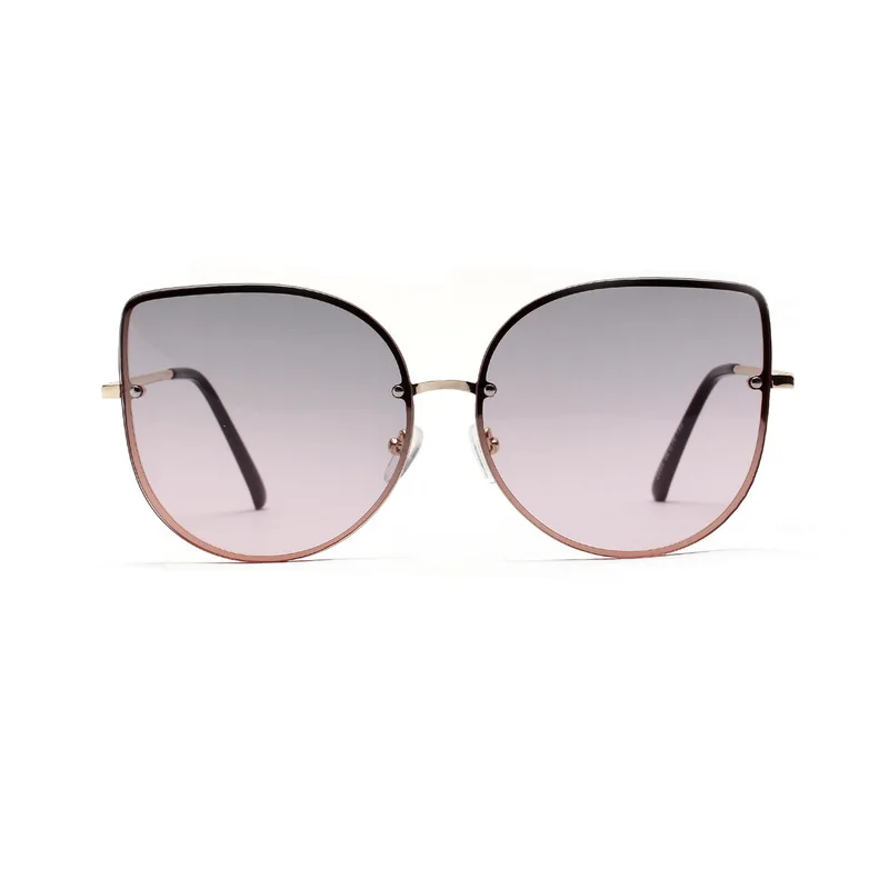 Женские ретро классические металлические негабаритные солнцезащитные очки кошачий глаз женские роскошные винтажные зеркальные тонированные цветные линзы солнцезащитные очки UV400