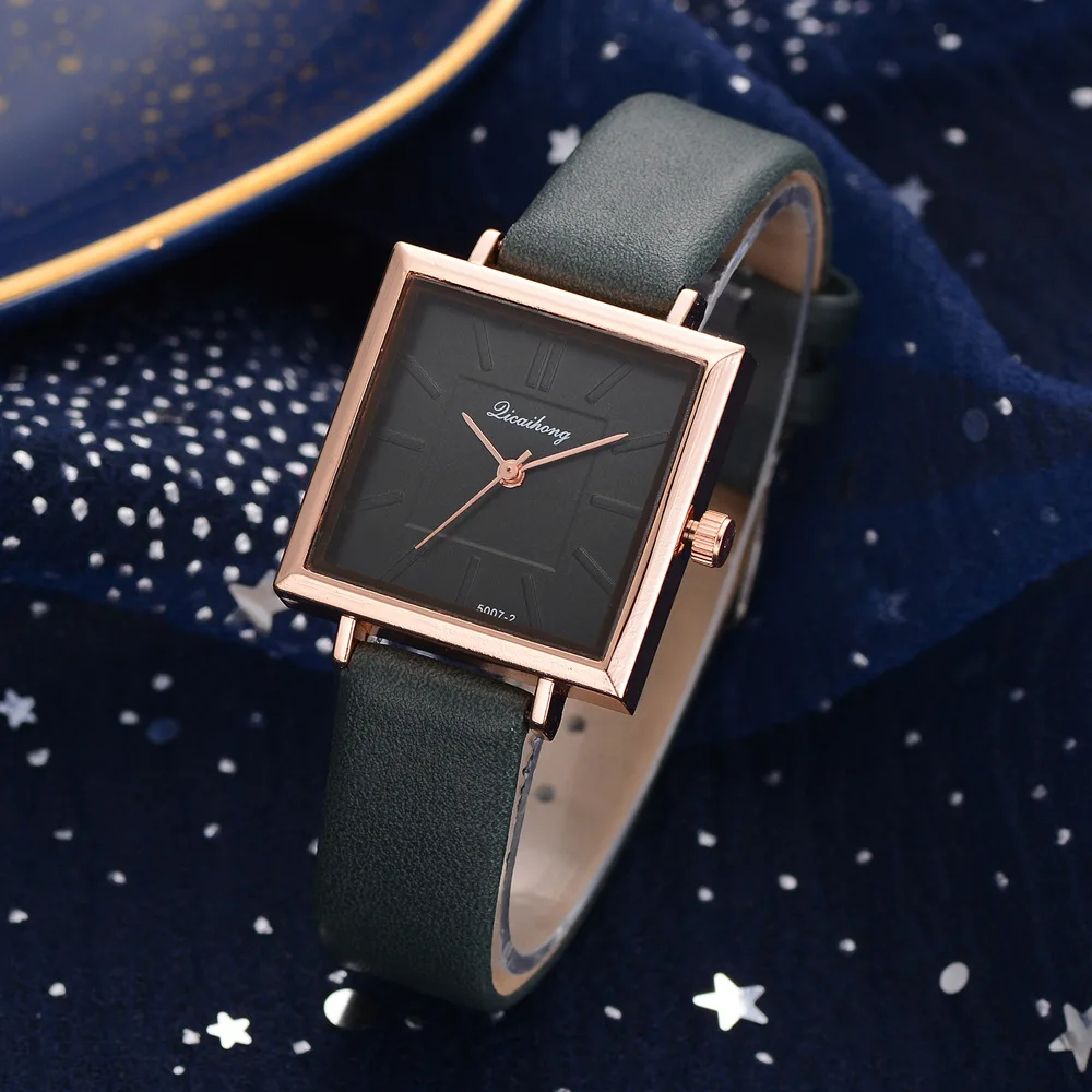 Top Brand Women's Watches Fashion Leather Square Wrist Watch Women Watches Ladies Watch Clock zegarek damski Relojes Mujer 2020 (34)