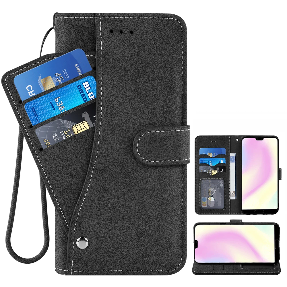 

Flip Cover Leather Wallet Phone Case For Alcatel Tetra 3V Apprise Volta 1B 1 1SE 1S 3L 1V 2018 2019 2020 5033J 5033E 5033D 5033A