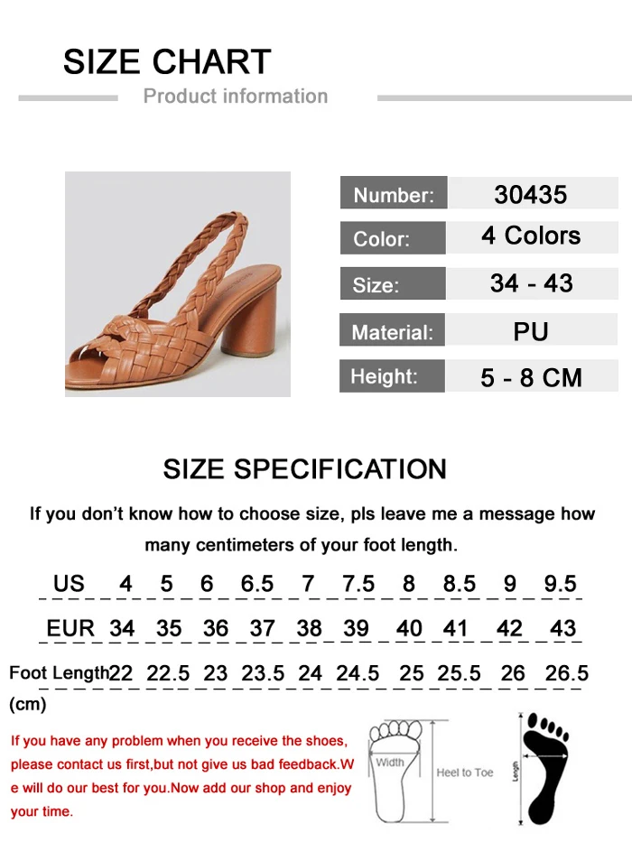 NAN JIU/летние босоножки на толстых каблуках с открытым носком; плетеная женская обувь однотонного цвета; большие размеры 34-43